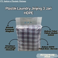 Kantong Plastik HD Jinjing 3 Jari Laundry  45/28 x 72 cm x 0.06mm (  Gusset/Lipat )
