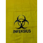 Medical Yellow Plastic Bag infectious logo size 50 x 75 cm x 0.05 mm 1