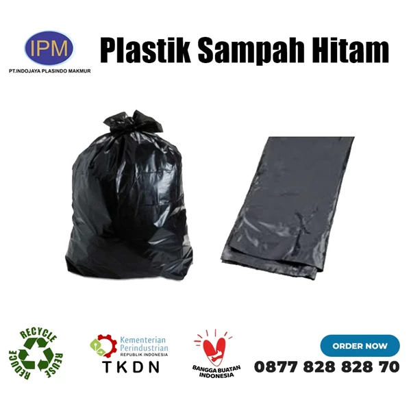 Kantong Plastik LLDPE Sampah Hitam KW 50 X 50 X 0.05