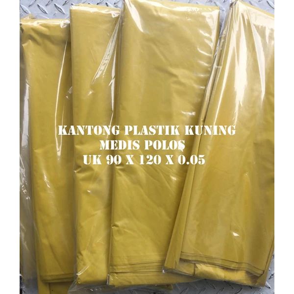 Kantong Plastik Kuning Medis Pack 90cm X 120cm X 0.05mm