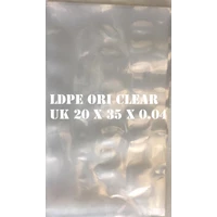 KANTONG PLASTIK LDPE ORI CLEAR 20 X 35 X 0.04