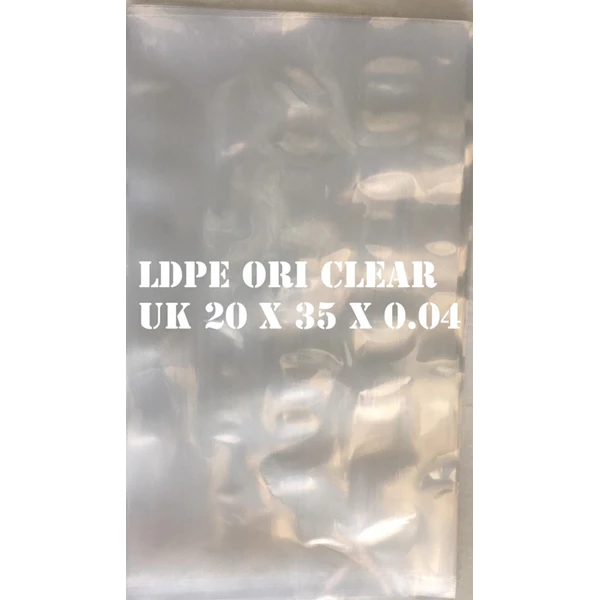 PLASTIC BAGS ORI CLEAR LDPE 20 X 35 X 0.04