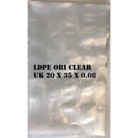 PLASTIC BAGS ORI CLEAR LDPE 20 X 35 X 0.08mm