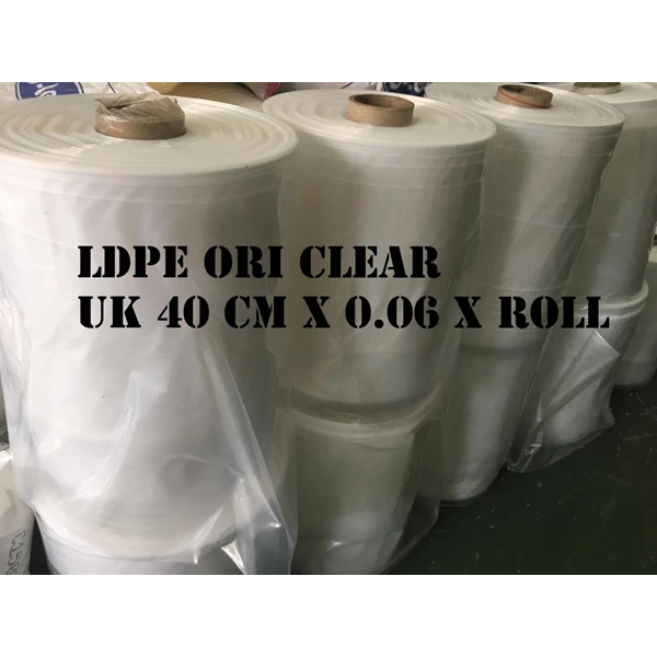 PLASTIC ROLL LDPE ORI CLEAR UK. 40 X 0.06 X ROLL