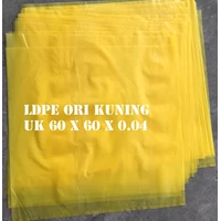 YELLOW ORI LDPE PLASTIC BAG uk. 60 X 60 X 0.04