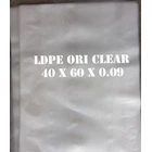 PLASTIC BAGS LDPE ORI CLEAR uk. 40 X 60 X 0.09 1
