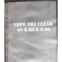 KANTONG PLASTIK LDPE ORI CLEAR uk.40 X 60 X 0.09