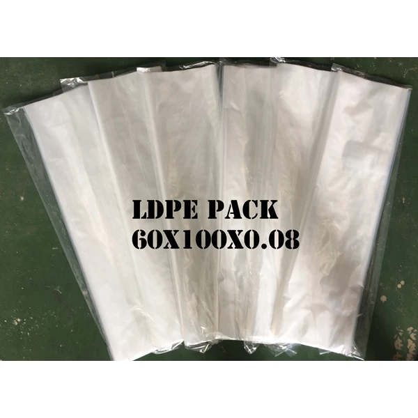 PLASTIC BAG LDPE PACK ORI CLEAR uk. 60 X 100 X 0.08
