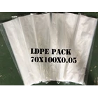PLASTIC BAG LDPE PACK ORI CLEAR uk. 70 X 100 X 0.05 1