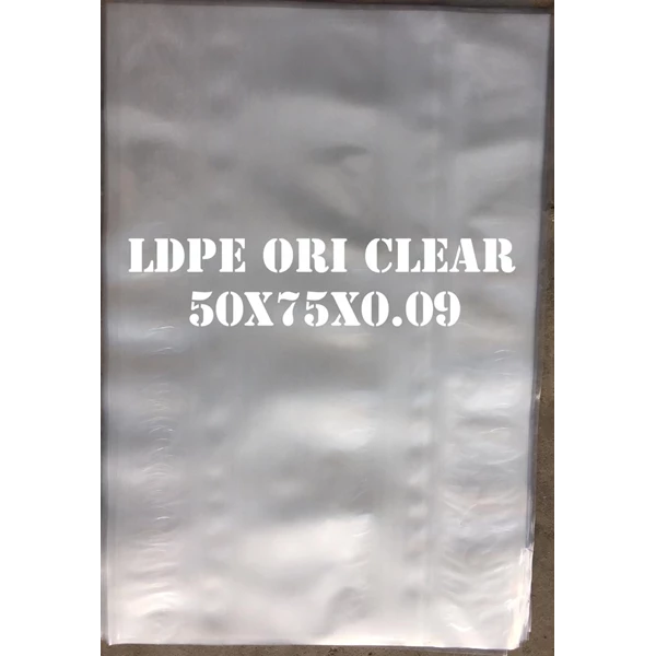CLEAR LDPE ORI PLASTIC BAG uk.50 X 75 X 0.09