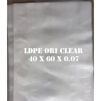 PLASTIC BAGS LDPE ORI CLEAR uk. 40 X 60 X 0.07