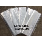 PLASTIC BAG LDPE ORI CLEAR PACK uk. 40 X 60 X 0.06 1