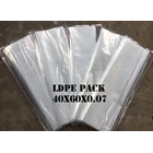 PLASTIC BAGS ORI LDPE PACK CLEAR uk. 40 X 60 X 0.07 1