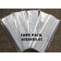 PLASTIC BAGS ORI LDPE PACK CLEAR uk. 40 X 60 X 0.07