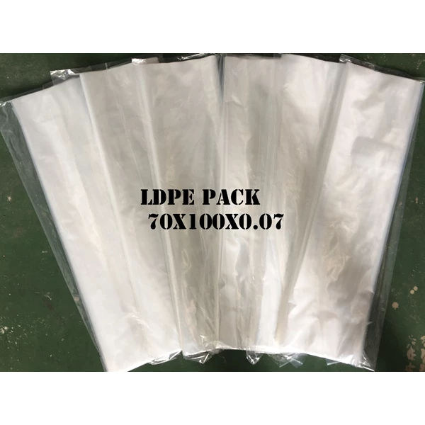 PLASTIC BAG LDPE PACK ORI CLEAR uk. 70 X 100 X 0.07
