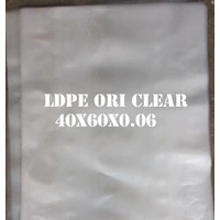 Kantong Plastik LLDPE Ori Clear uk.40cm X 60cm X 0.06mm