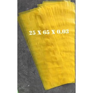YELLOW ORI LDPE PLASTIC BAG uk.25 x 65 x 0.03