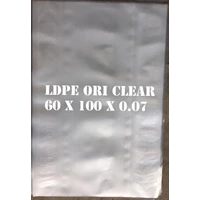 Kantong Plastik LLDPE Ori Clear uk.60cm X 100cmX 0.07mm