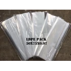 KANTONG PLASTIK LDPE PACK ORI CLEAR uk.50 X 75 X 0.07 1