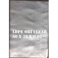 CLEAR LDPE ORI PLASTIC BAG uk.50 X 75 X 0.07