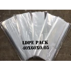 PLASTIC BAG LDPE PACK ORI CLEAR uk. 40 X 60 X 0.05 1