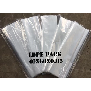 PLASTIC BAG LDPE PACK ORI CLEAR uk. 40 X 60 X 0.05