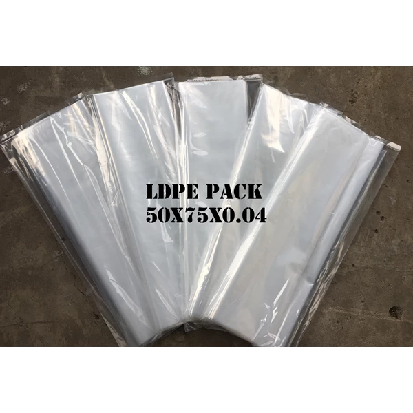 KANTONG PLASTIK LDPE PACK ORI CLEAR uk. 50 X 75 X 0.04