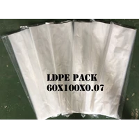 PLASTIC BAG LDPE PACK ORI CLEAR uk. 60 X 100 X 0.07