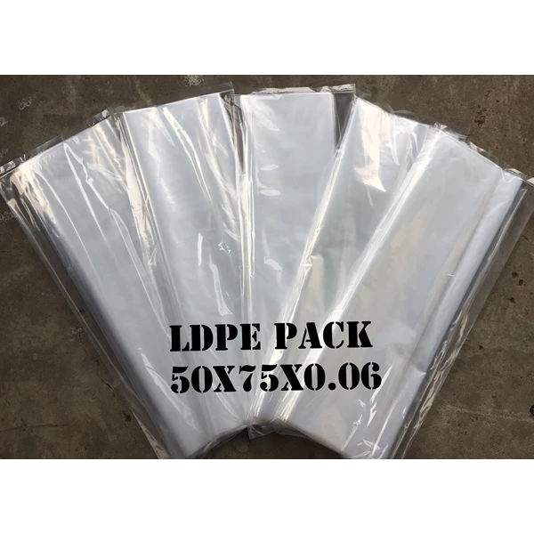PLASTIC BAGS CLEAR ORI LDPE PACK uk.50 X 75 X 0.06
