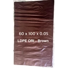 MEDICAL PLASTIC BAGS BROWN ORI LDPE uk. 60 x 100 x 0.05 1
