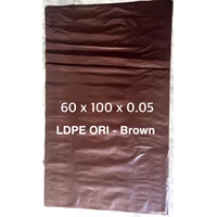 Kantong Plastik Medis LLDPE Ori Coklat  uk.60 x 100 x 0.05