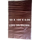 MEDICAL PLASTIC BAGS BROWN ORI LDPE uk. 60 X 100 X 0.06 1