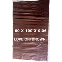 MEDICAL PLASTIC BAGS BROWN ORI LDPE uk. 60 X 100 X 0.06