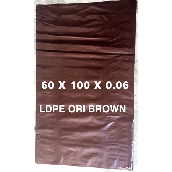 MEDICAL PLASTIC BAGS BROWN ORI LDPE uk. 60 X 100 X 0.06