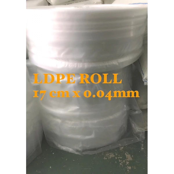 PLASTIK ROLL LDPE CLEAR 17CM X 0.04 X ROLL