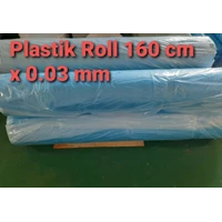 Plastik Roll Biru 160 cm x 0.03mm